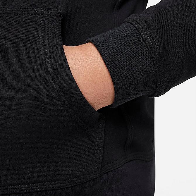 On Model 6 view of Boys' Nike Sportswear Club Fleece Pullover Hoodie (Plus Size) in Black Click to zoom