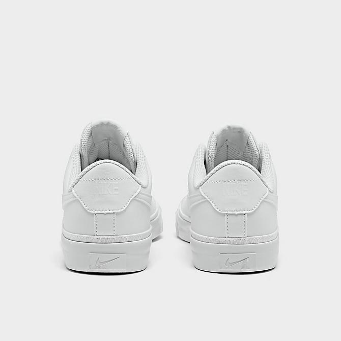 Left view of Big Kids' Nike Court Legacy Casual Shoes in White/White Click to zoom