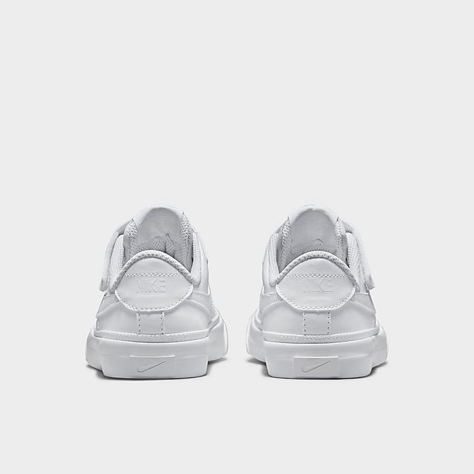 Left view of Little Kids' Nike Court Legacy Casual Shoes in White/White Click to zoom