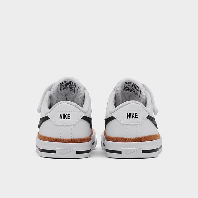 Left view of Kids' Toddler Nike Court Legacy Casual Shoes in White/Black/Desert Ochre/Gum Light Brown Click to zoom