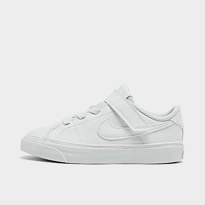 Right view of Kids' Toddler Nike Court Legacy Casual Shoes in White/White Click to zoom