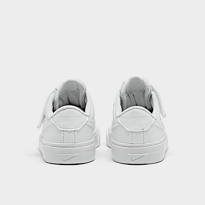 Left view of Kids' Toddler Nike Court Legacy Casual Shoes in White/White Click to zoom