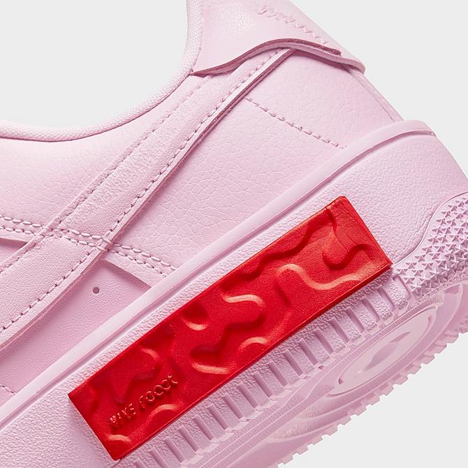 Front view of Women's Nike Air Force 1 Fontanka Casual Shoes in Pink Foam/University Red/Black/Pink Foam Click to zoom