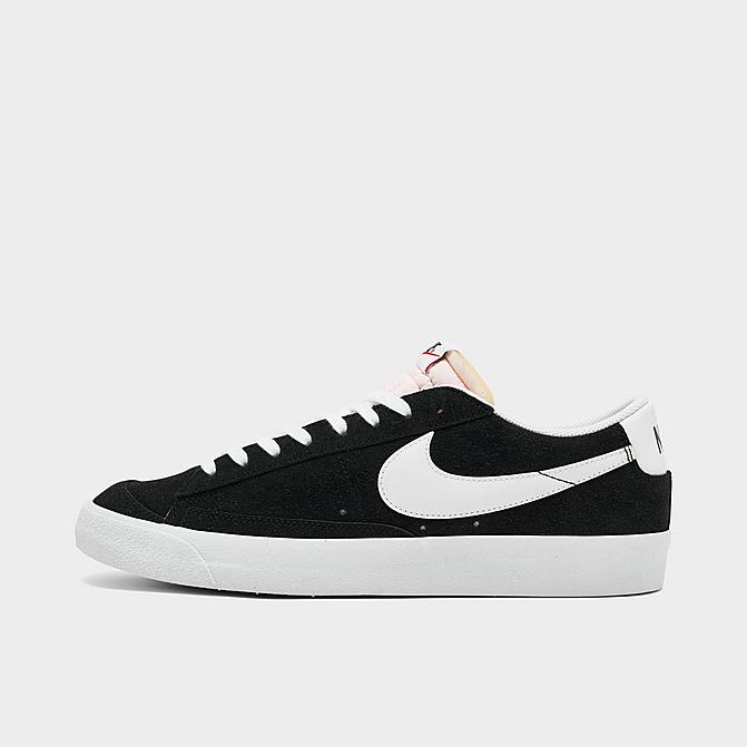 Right view of Nike Blazer Low '77 Suede Casual Shoes in Black/White Click to zoom