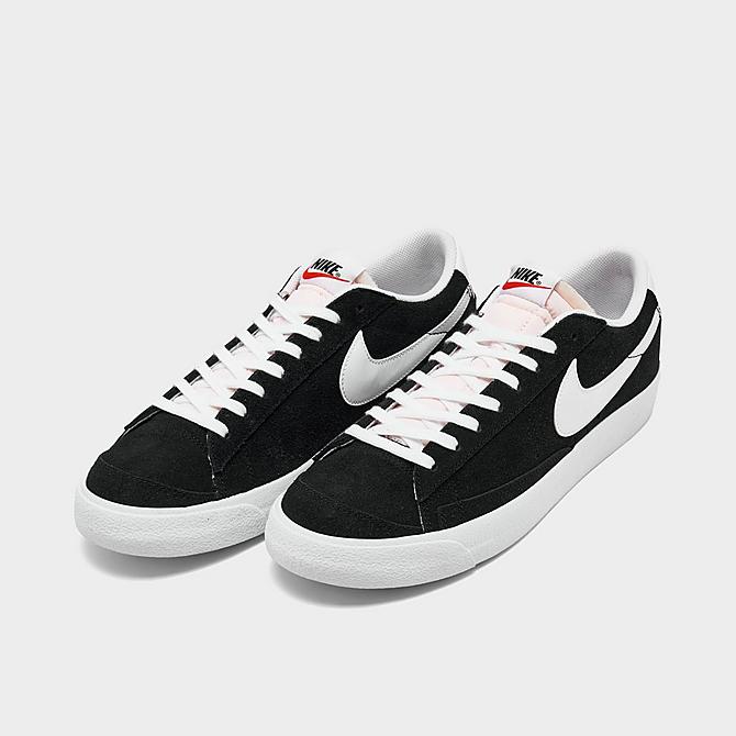 Three Quarter view of Nike Blazer Low '77 Suede Casual Shoes in Black/White Click to zoom