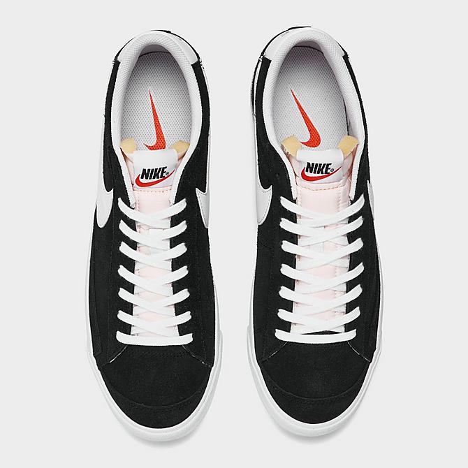 Back view of Nike Blazer Low '77 Suede Casual Shoes in Black/White Click to zoom