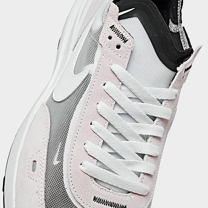 Front view of Men's Nike Waffle One Casual Shoes in Summit White/White/Black/Orange Click to zoom