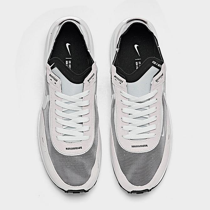 Back view of Men's Nike Waffle One Casual Shoes in Summit White/White/Black/Orange Click to zoom