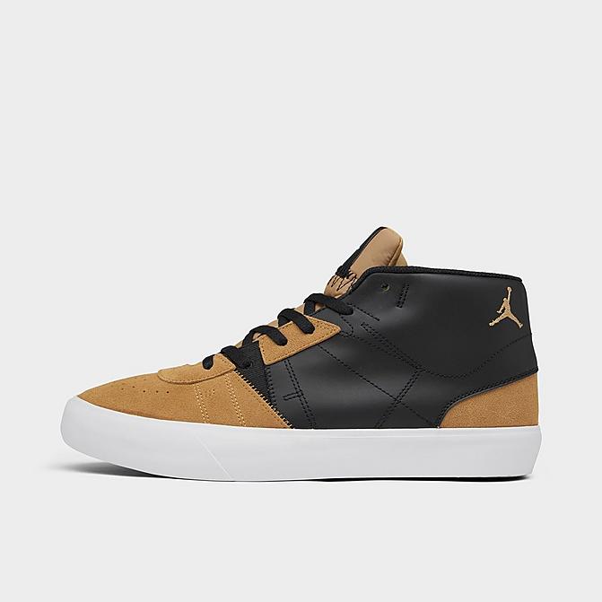 Right view of Men's Jordan Series Mid Casual Shoes in Black/White/Elemental Gold/Washed Teal/Gum Light Brown Click to zoom