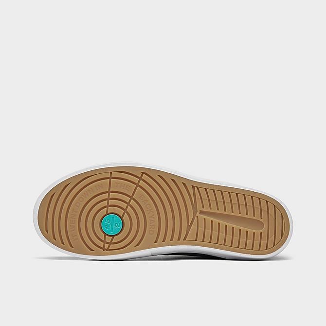 Bottom view of Men's Jordan Series Mid Casual Shoes in Black/White/Elemental Gold/Washed Teal/Gum Light Brown Click to zoom