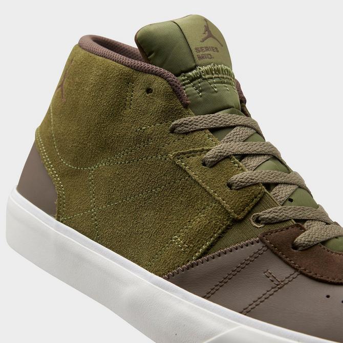 Front view of Men's Jordan Series Mid Casual Shoes in Pilgrim/Light Olive/White/Sail Click to zoom