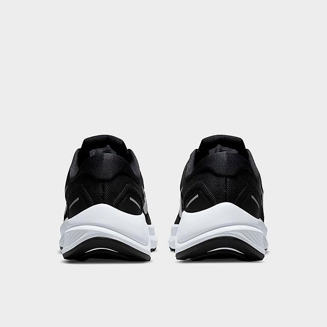 Left view of Men's Nike Air Zoom Structure 24 Running Shoes in Black/Off Noir/Pure Platinum/Metallic Silver Click to zoom