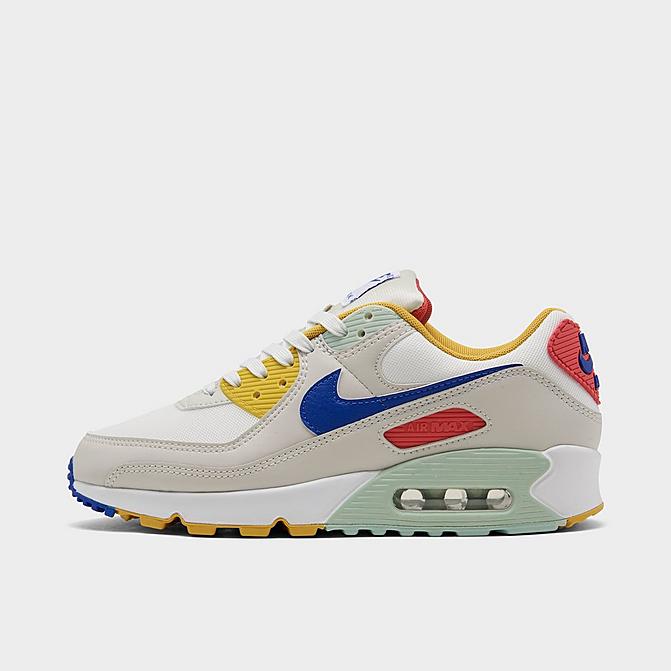 Right view of Women's Nike Air Max 90 SE Casual Shoes in Summit White/Lapis/Light Bone Click to zoom