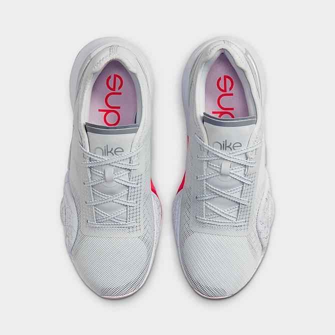 Back view of Women's Nike Air Zoom SuperRep 3 Training Shoes in Pure Platinum/Metallic Silver/Cool Grey Click to zoom