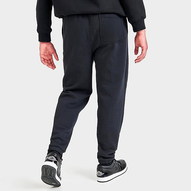 Back Right view of Men's Jordan Essentials Fleece Pants in Black Click to zoom