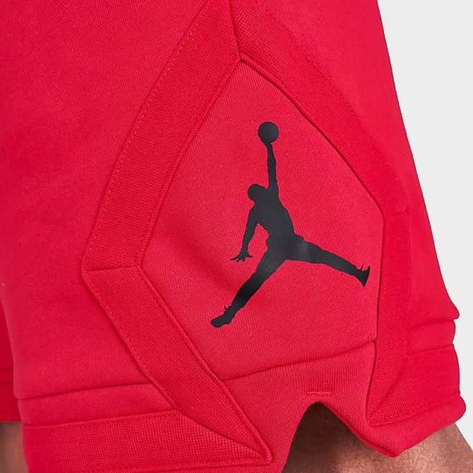On Model 6 view of Men's Jordan Essential Fleece Diamond Shorts in Gym Red/Gym Red Click to zoom