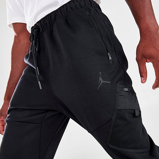 On Model 6 view of Men's Jordan Dri-FIT Air Pants in Black/Black/Black Click to zoom