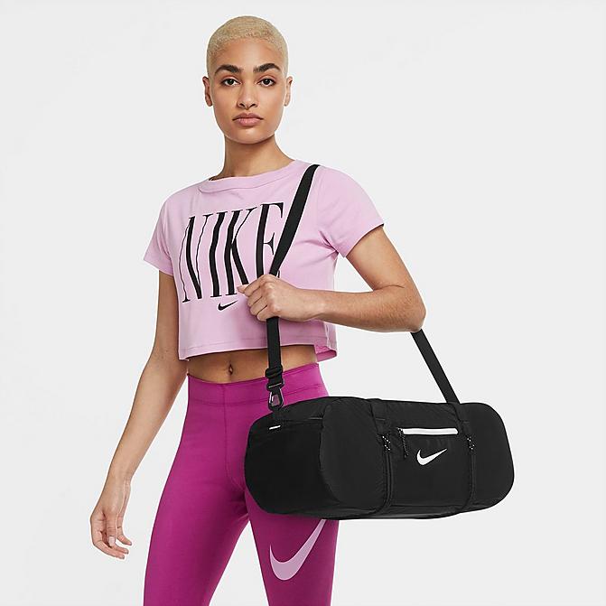 Alternate view of Nike Stash Duffel Bag in Black/Black/White Click to zoom