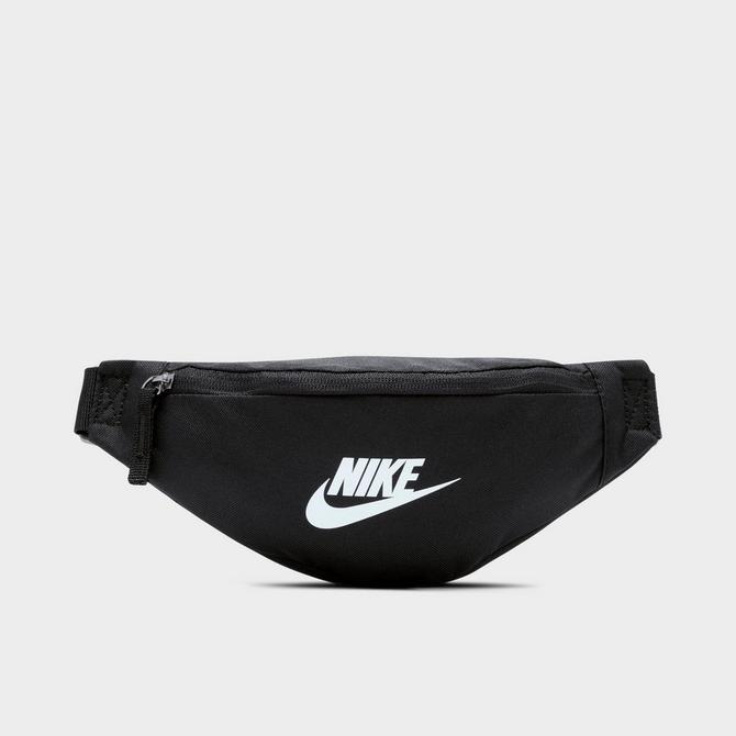 Front view of Nike Heritage Waist Pack in Black/Black/White Click to zoom