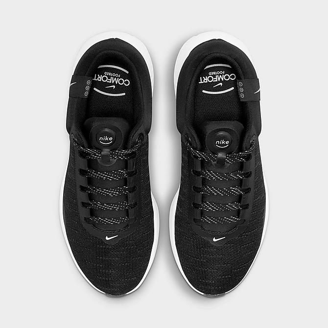Back view of Women's Nike Renew Serenity Run Road Running Shoes in Black/Dark Smoke Grey/White Click to zoom