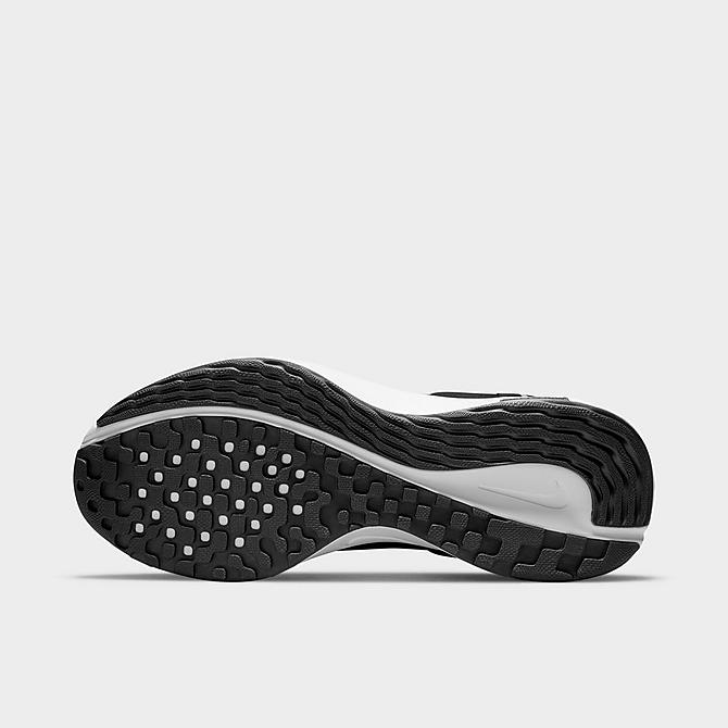 Bottom view of Women's Nike Renew Serenity Run Road Running Shoes in Black/Dark Smoke Grey/White Click to zoom