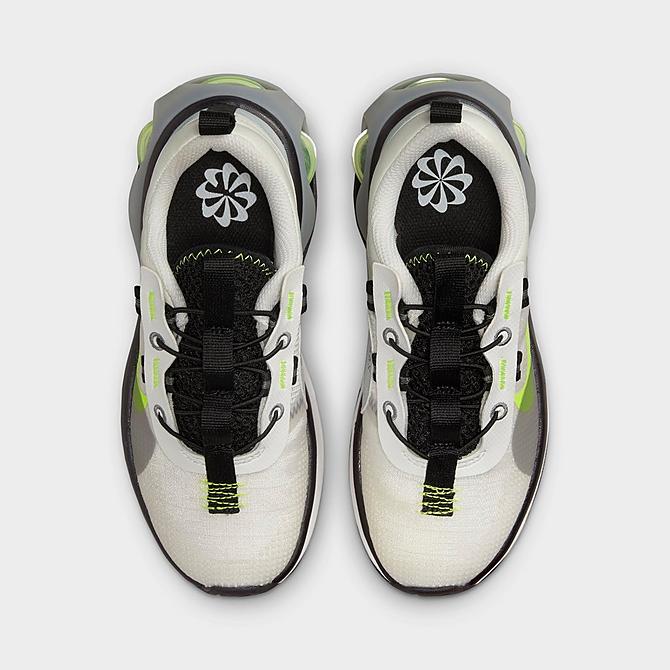 Back view of Little Kids' Nike Air Max 2021 Casual Shoes in Summit White/Volt/Photon Dust/Black Click to zoom