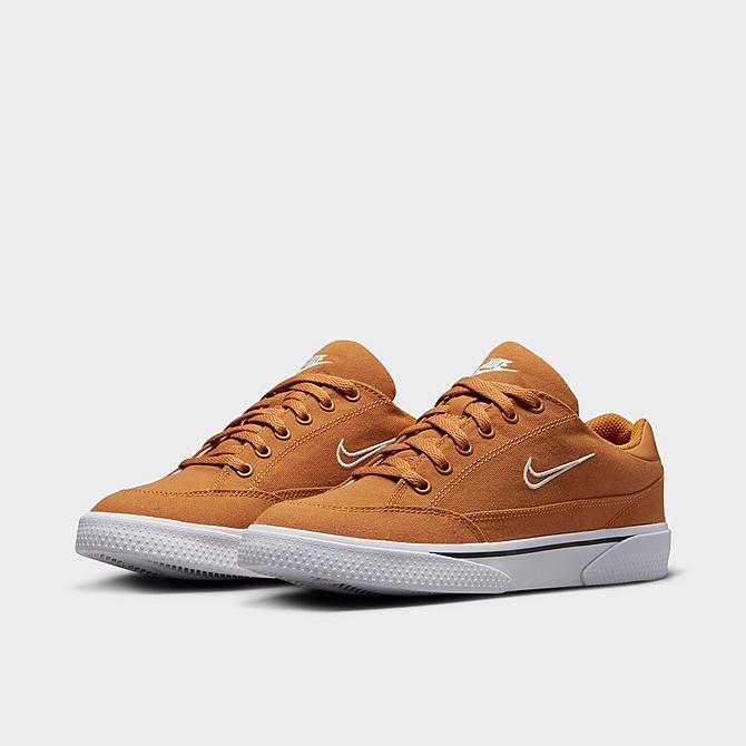 Three Quarter view of Women's Nike Retro GTS Casual Shoes in Desert Ochre/Sail/Black/White Click to zoom