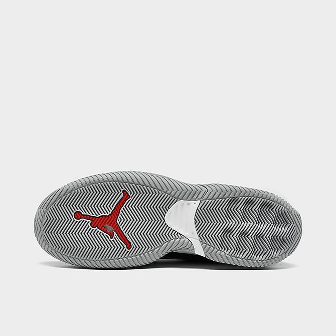 Bottom view of Men's Jordan Stay Loyal Basketball Shoes in Black/White/Wolf Grey/Chile Red Click to zoom