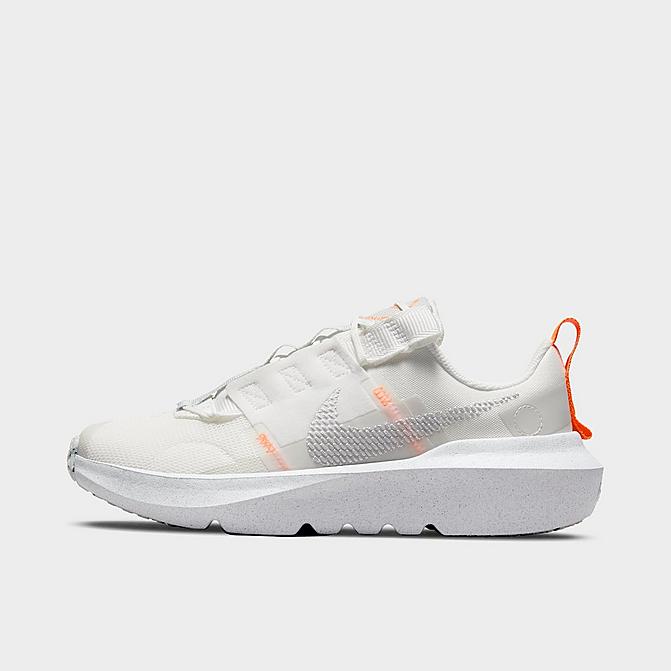 Right view of Big Kids' Nike Crater Impact Running Shoes in Summit White/Grey Fog/Platinum Tint/Photon Dust/White/Hyper Crimson Click to zoom