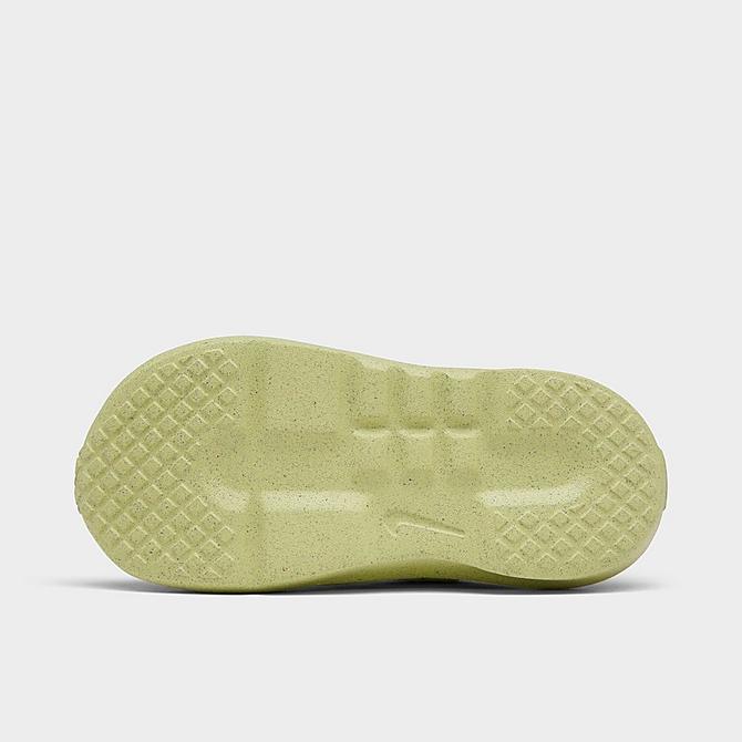 Bottom view of Kids' Toddler Nike Crater Impact Running Shoes in Lime Ice/White/Armory Navy Click to zoom