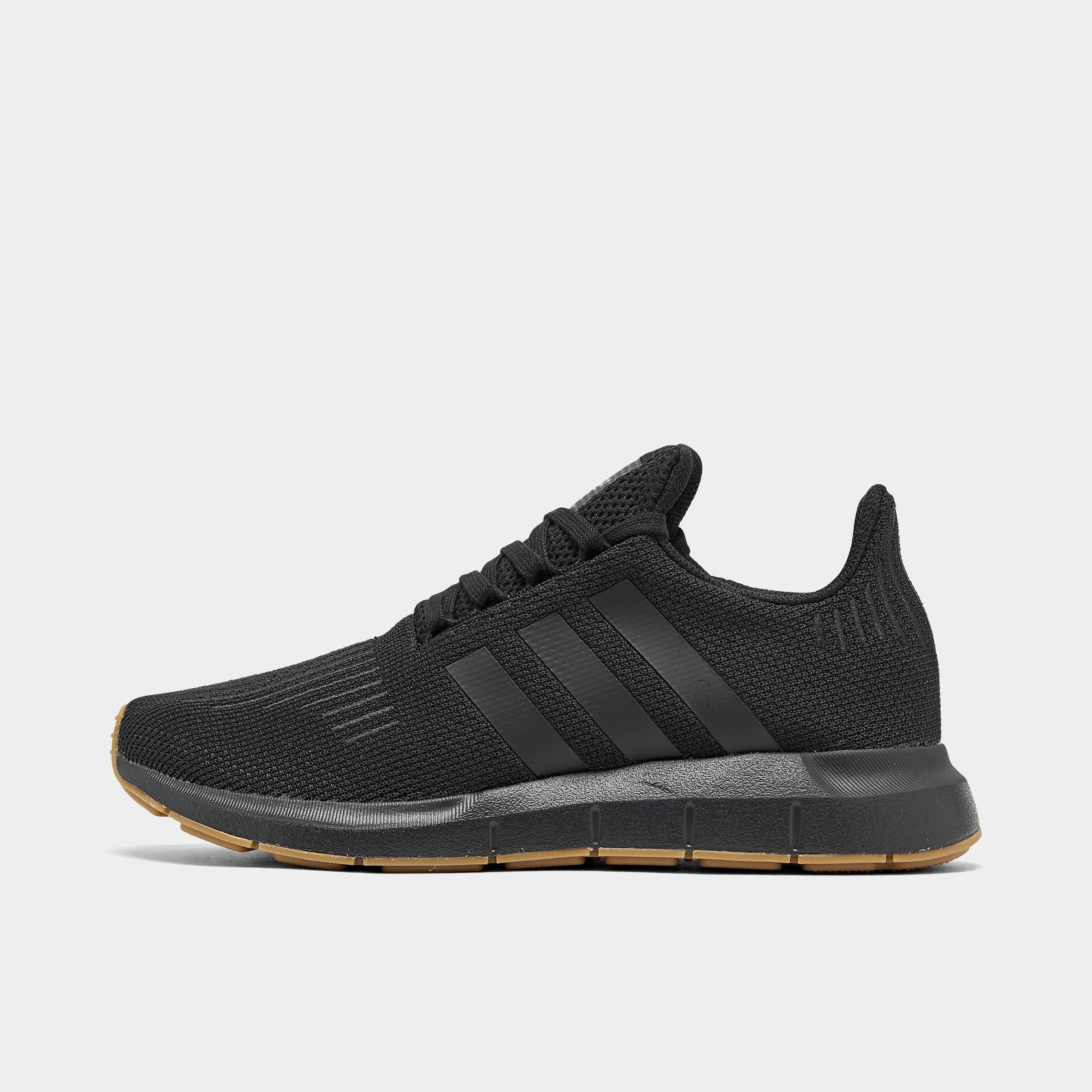 black adidas running trainers