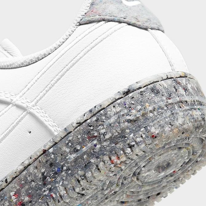 Front view of Little Kids' Nike Air Force 1 SE Casual Shoes in White/Metallic Silver/White Click to zoom