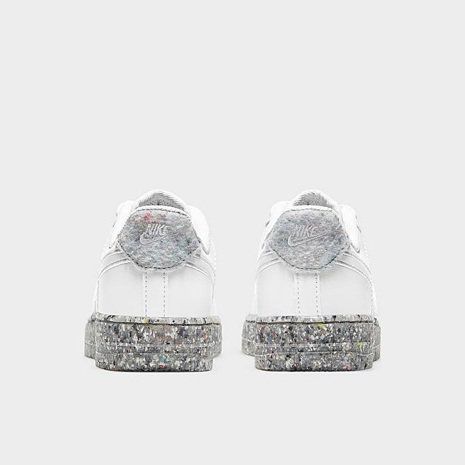 Left view of Little Kids' Nike Air Force 1 SE Casual Shoes in White/Metallic Silver/White Click to zoom