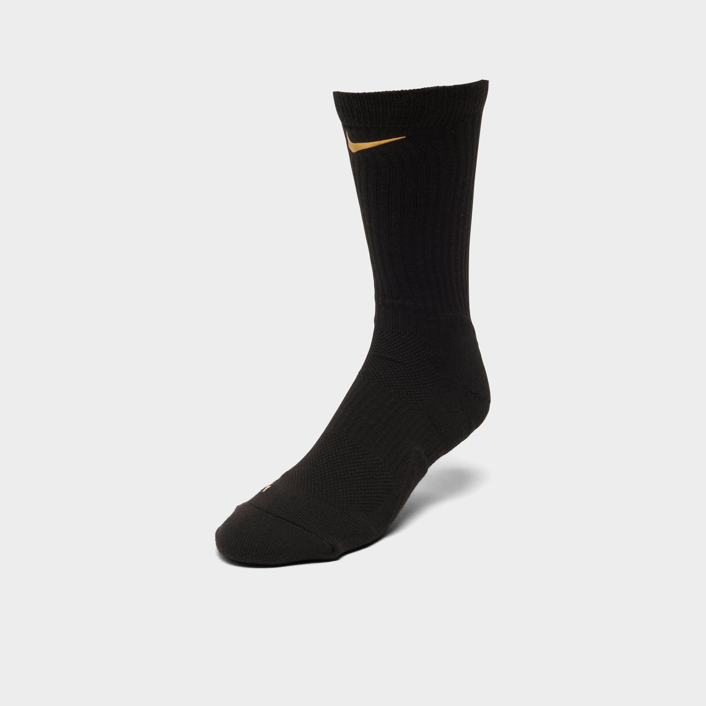 black and gold elite socks