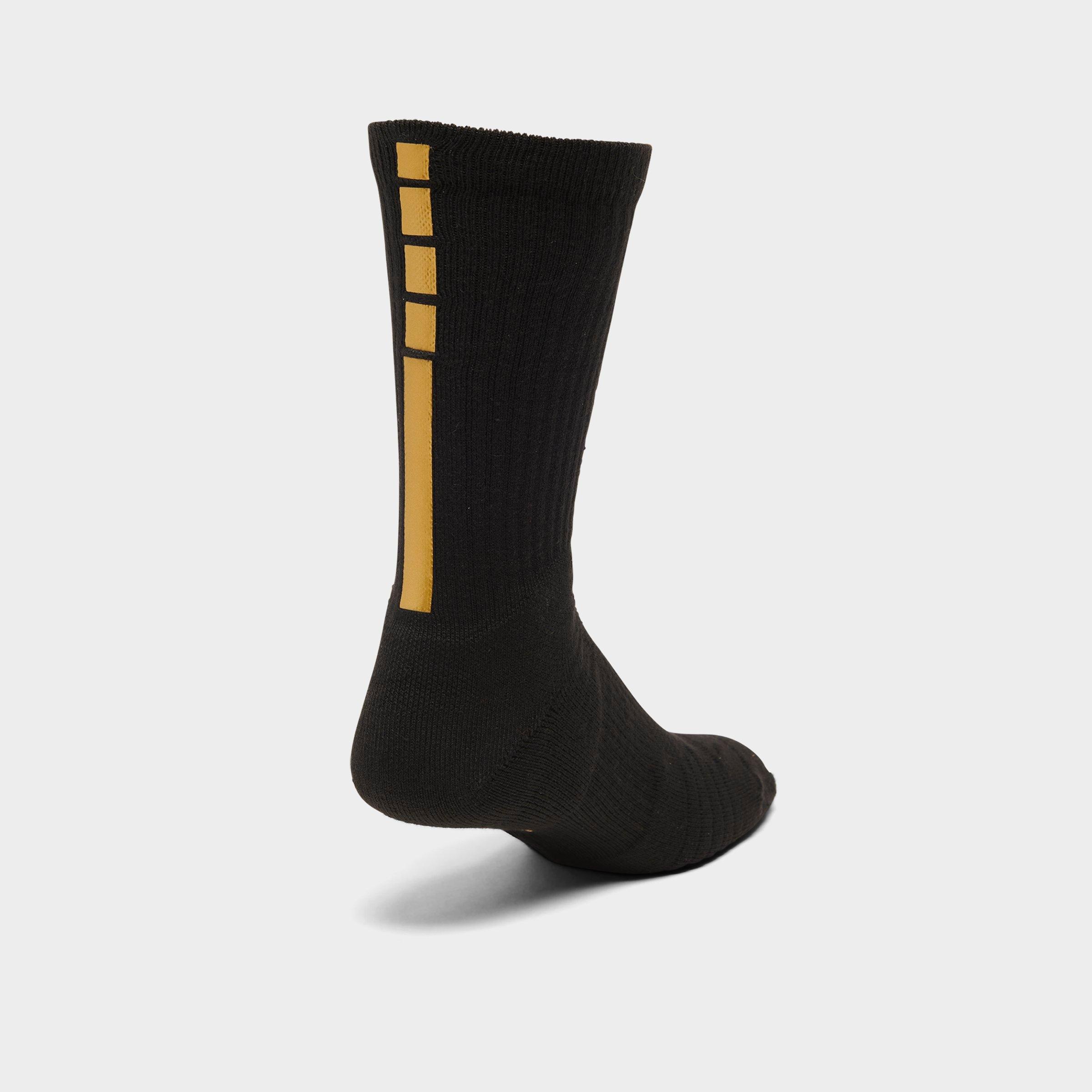 black and gold elite socks