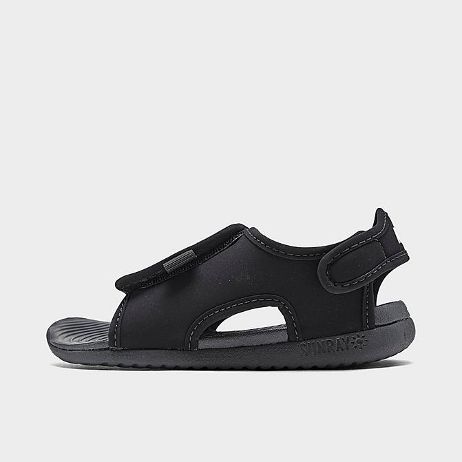 Right view of Kids' Toddler Nike Sunray Adjust 5 V2 Hook-and-Loop Sandals in Black/White Click to zoom