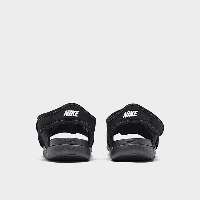 Left view of Kids' Toddler Nike Sunray Adjust 5 V2 Hook-and-Loop Sandals in Black/White Click to zoom
