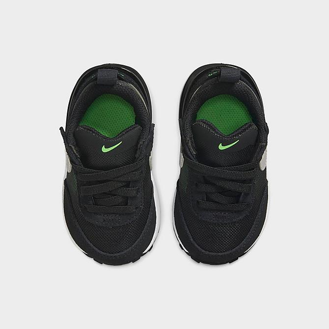 Back view of Kids' Toddler Nike Waffle One Casual Shoes in Dark Smoke Grey/Black/Green Strike/Chrome Click to zoom
