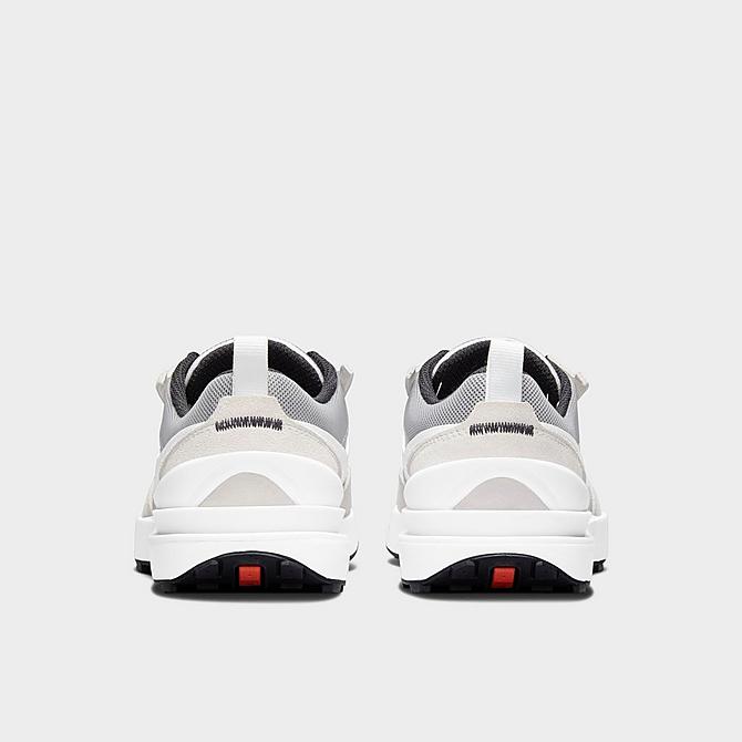 Left view of Little Kids' Nike Waffle One Casual Shoes in Summit White/White-Black-Orange Click to zoom