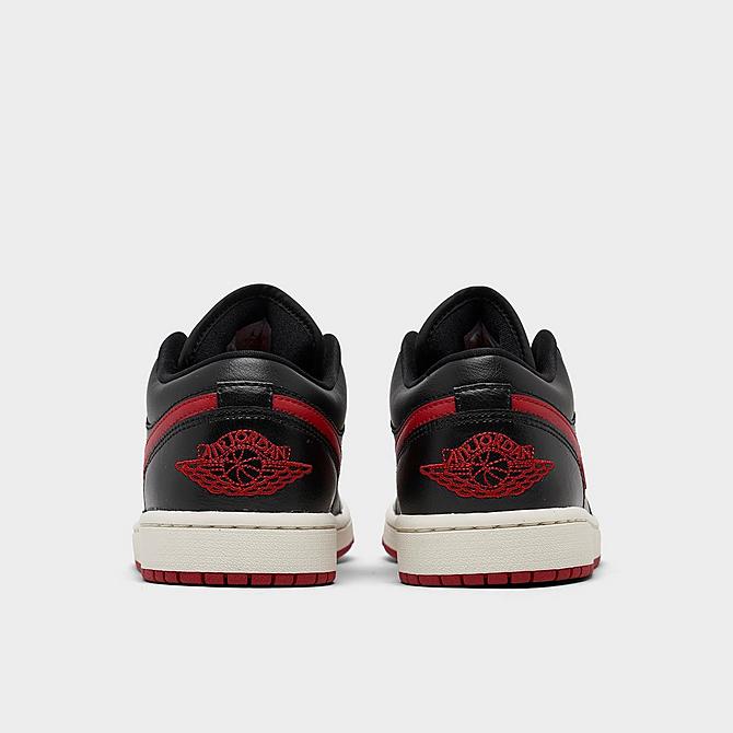 Left view of Women's Air Jordan Retro 1 Low Casual Shoes in Black/Gym Red/Sail Click to zoom