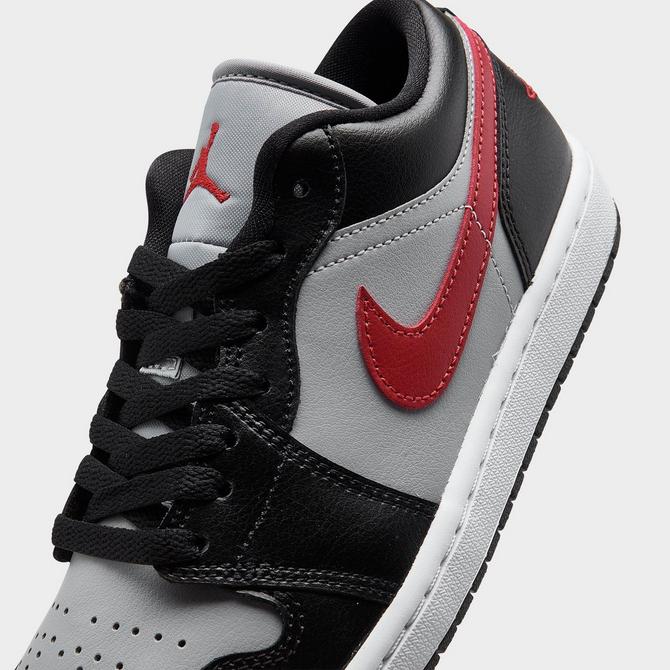 Air jordan red hot sale black and white