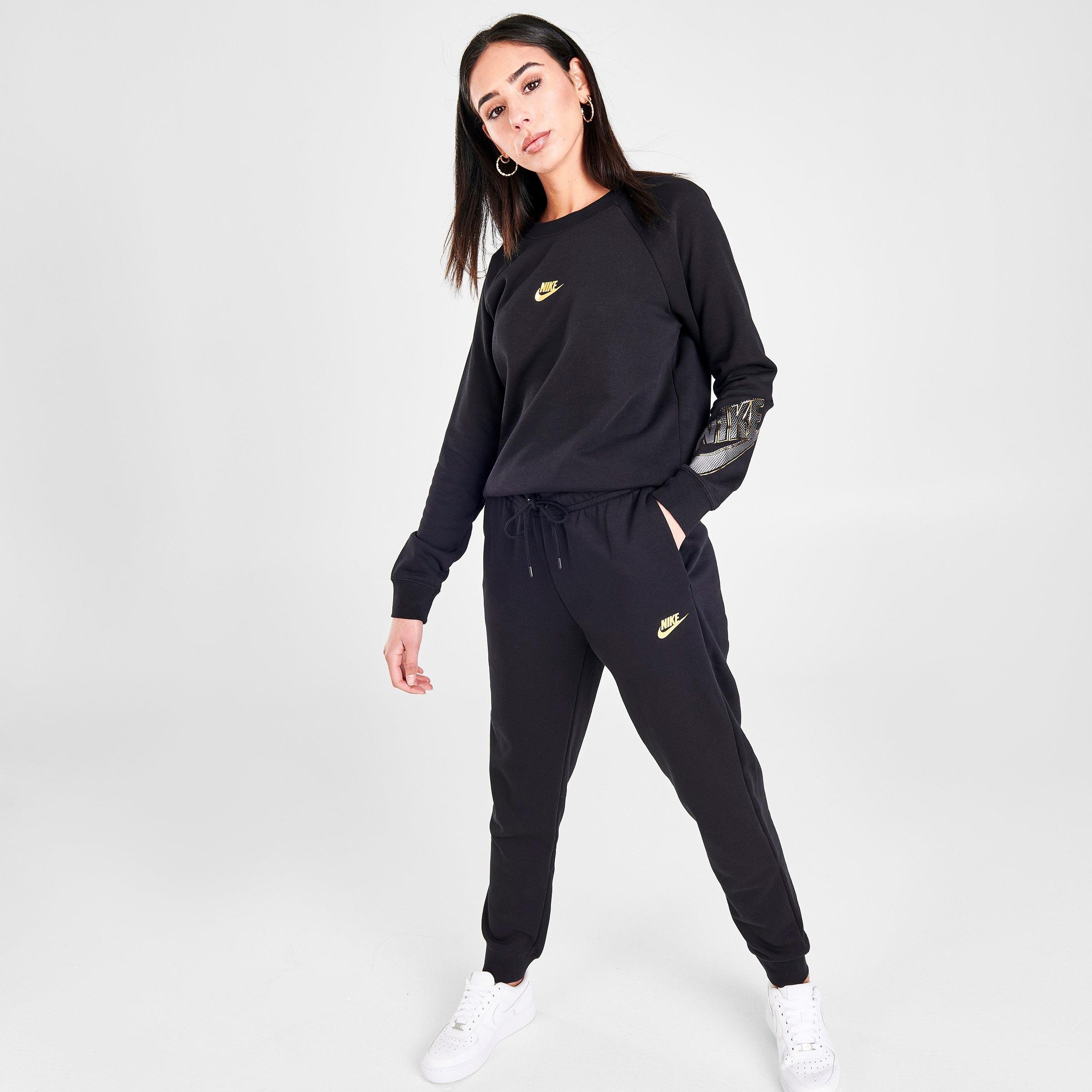 nike black and gold sweatpants