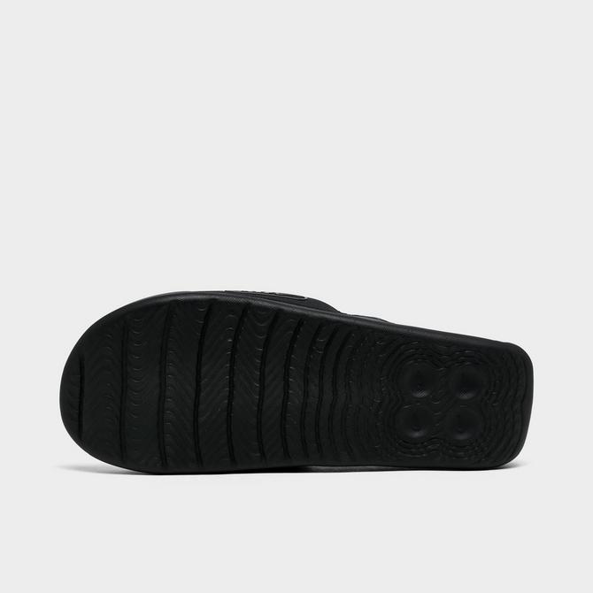 Bottom view of Men's Nike Air Max Cirro Slide Sandals in Black/Black/Black Click to zoom