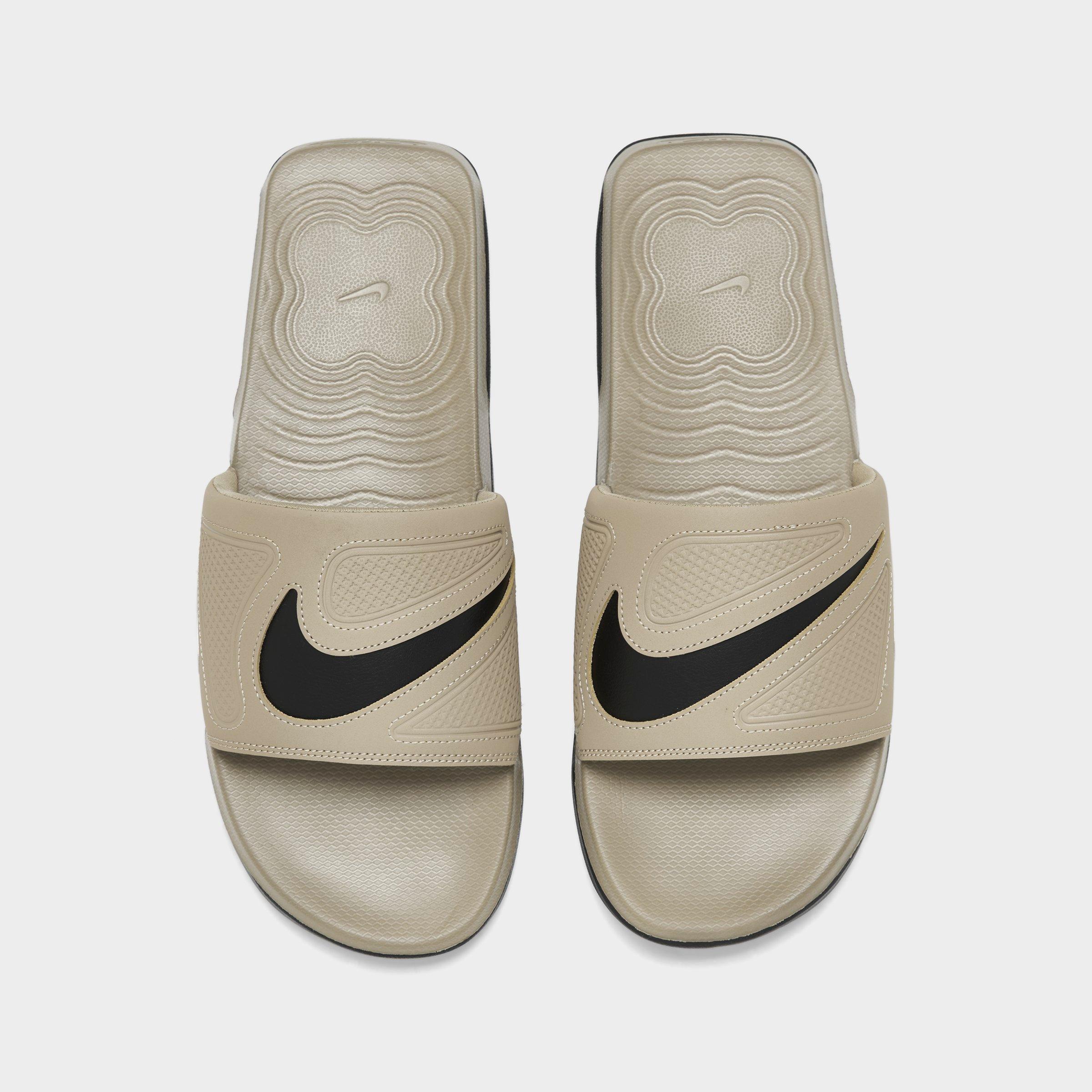 Nike Men\'s Grey and Cream Slides Khaki Nike Mens Offcourt Adjust Slide Sandal | Rack Room Shoes main image 4