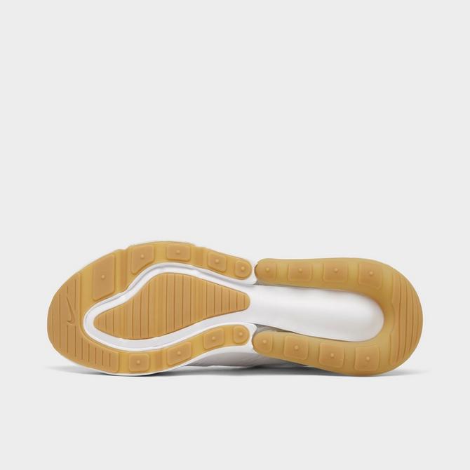 Men's Nike Air Max 270 White/White-Gum Light Brown (DC1702 100) - 10