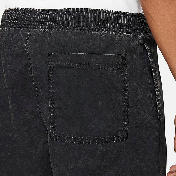 On Model 6 view of Men's Nike Sportswear Heritage Essentials Woven Shorts in Black Click to zoom