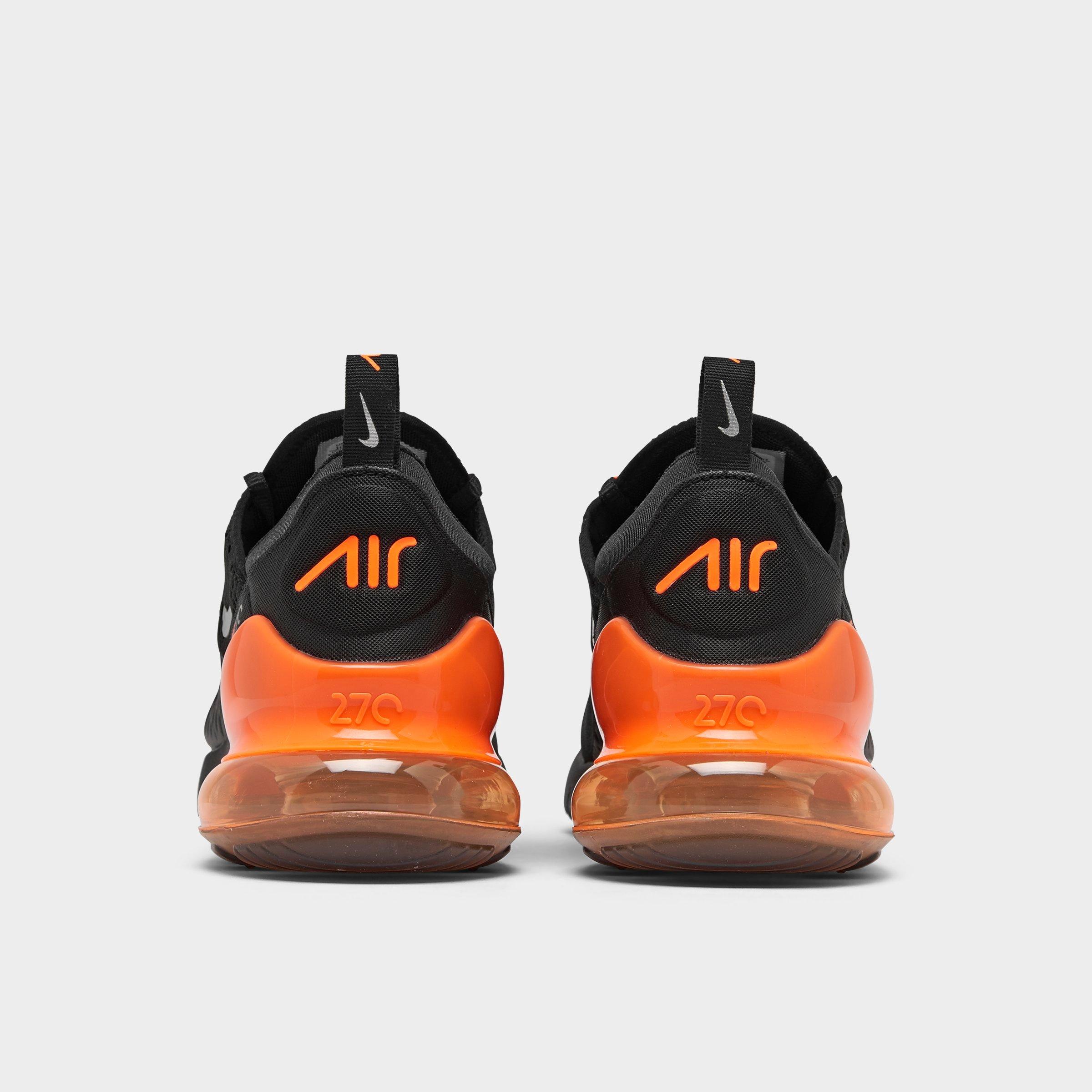 nike 270 mens black and orange