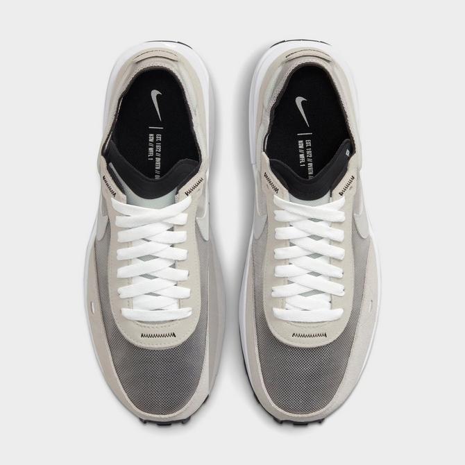 Back view of Women's Nike Waffle One Casual Shoes in Summit White/White/Black/Orange Click to zoom