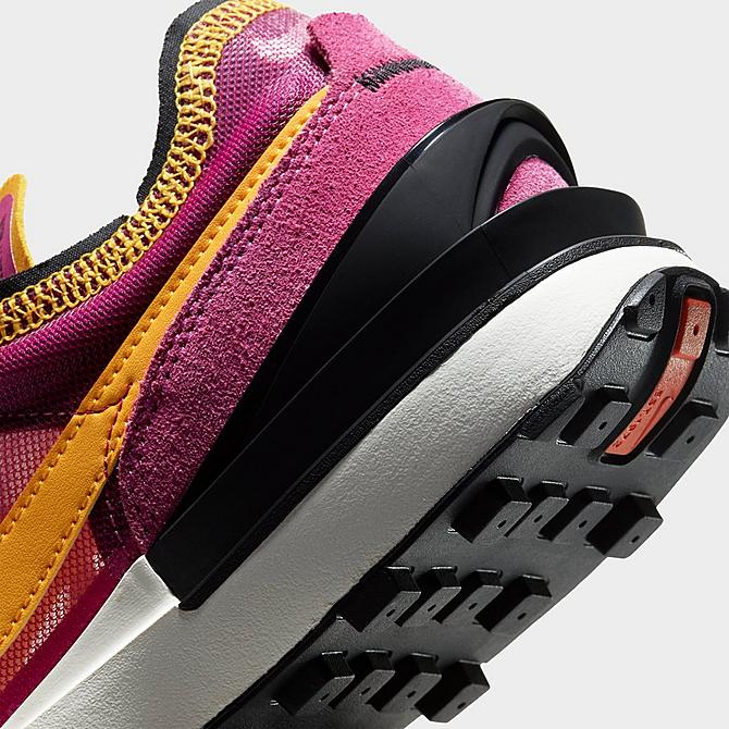 Front view of Women's Nike Waffle One Casual Shoes in Active Fuchsia/University Gold/Black/Coconut Milk Click to zoom