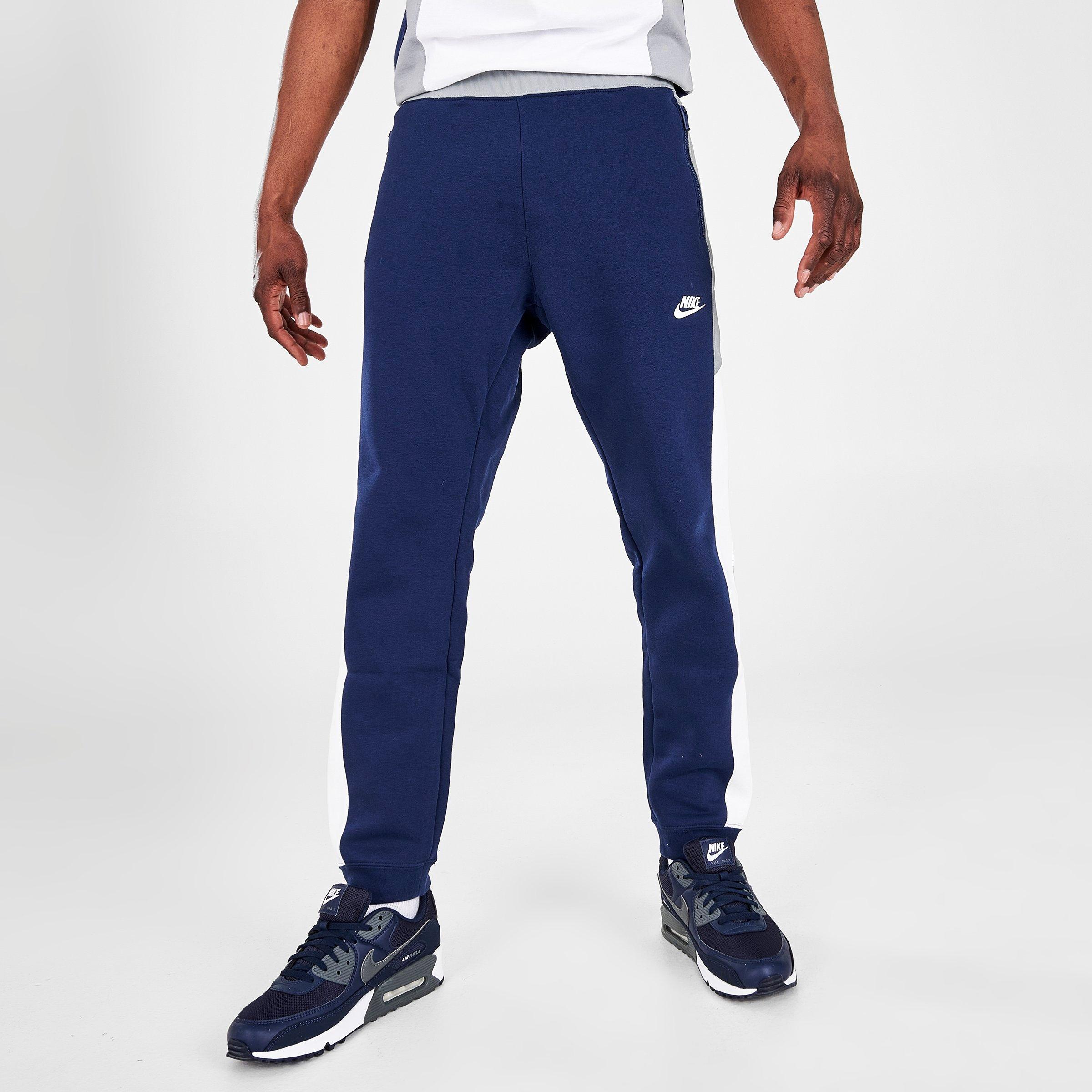 nike hybrid fleece joggers blue
